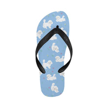 Load image into Gallery viewer, Playful Bichon Frise Love Unisex Slippers-LightSkyBlue-S-12