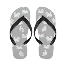 Load image into Gallery viewer, Playful Bichon Frise Love Unisex Slippers-23