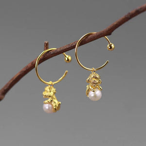 Playful Maltese Love Silver Hoop Earrings-Dog Themed Jewellery-Earrings, Jewellery, Maltese-5
