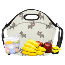 Load image into Gallery viewer, Playful Pit Bull Pup Neoprene Lunch Bag-3