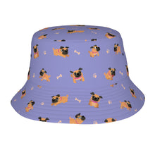 Load image into Gallery viewer, Playful Pug Adventure Bucket Hat-Hats &amp; Caps-Lavender Purple-One Size-9