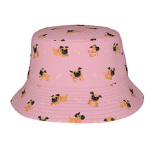 Load image into Gallery viewer, Playful Pug Adventure Bucket Hat-Hats &amp; Caps-Light Pink-One Size-25