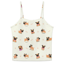 Load image into Gallery viewer, Playful Pug Adventure Women&#39;s Cami and Shorts Pajama Set-1