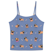 Load image into Gallery viewer, Playful Pug Adventure Women&#39;s Cami and Shorts Pajama Set-12