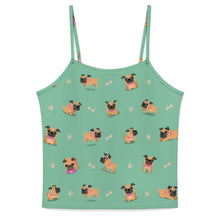 Load image into Gallery viewer, Playful Pug Adventure Women&#39;s Cami and Shorts Pajama Set-16