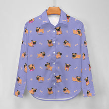 Load image into Gallery viewer, Playful Pug Adventure Women's Shirt-Apparel-Apparel,Dog Mom Gifts,Pug,Shirt-15