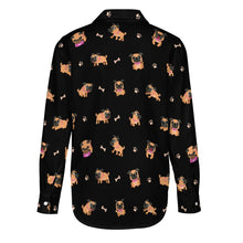 Load image into Gallery viewer, Playful Pug Adventure Women's Shirt-Apparel-Apparel,Dog Mom Gifts,Pug,Shirt-20