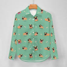 Load image into Gallery viewer, Playful Pug Adventure Women's Shirt-Apparel-Apparel,Dog Mom Gifts,Pug,Shirt-12