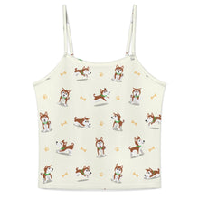 Load image into Gallery viewer, Playful Red Husky Adventures Women's Cami and Shorts Pajama Set-10