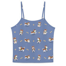 Load image into Gallery viewer, Playful Red Husky Adventures Women's Cami and Shorts Pajama Set-18