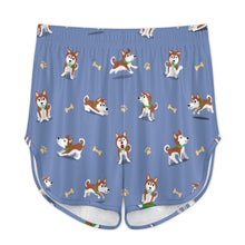 Load image into Gallery viewer, Playful Red Husky Adventures Women's Cami and Shorts Pajama Set-21