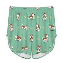 Load image into Gallery viewer, Playful Red Husky Adventures Women's Cami and Shorts Pajama Set-25