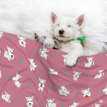 Load image into Gallery viewer, Playful Westie Adventure Love Blanket for Dog-Pet Furniture-Blankets,Home Decor,West Highland Terrier-1