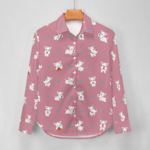 Load image into Gallery viewer, Playful Westie Adventure Love Women's Shirt-Apparel-Apparel,Dog Mom Gifts,Shirt,West Highland Terrier-5