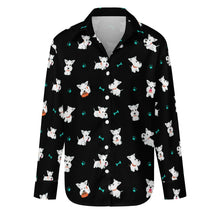 Load image into Gallery viewer, Playful Westie Adventure Love Women's Shirt-Apparel-Apparel,Dog Mom Gifts,Shirt,West Highland Terrier-S-Black5-20