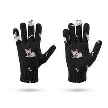 Load image into Gallery viewer, Playful White Frenchie Charm Touch Screen Gloves-Accessories-Accessories,Dog Dad Gifts,Dog Mom Gifts,Gloves-13