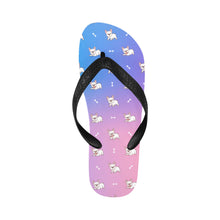 Load image into Gallery viewer, Playful White Frenchie Charm Unisex Slippers - 7 Gradients-3