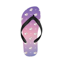 Load image into Gallery viewer, Playful White Frenchie Charm Unisex Slippers - 7 Gradients-CornflowerBlue6-S-5