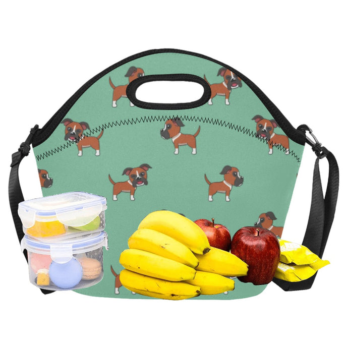 Playful Winking Boxer Neoprene Lunch Bag-13