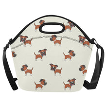 Load image into Gallery viewer, Playful Winking Boxer Neoprene Lunch Bag-Ivory-ONESIZE-1