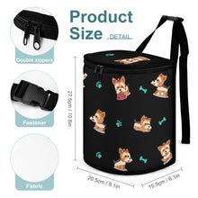 Load image into Gallery viewer, Playful Yorkie Love Multipurpose Car Storage Bag-Car Accessories-Bags, Car Accessories, Yorkshire Terrier-ONE SIZE-Black-4