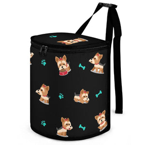 Playful Yorkie Love Multipurpose Car Storage Bag-Car Accessories-Bags, Car Accessories, Yorkshire Terrier-ONE SIZE-Black-1