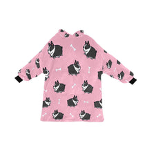 Load image into Gallery viewer, Plumpy Boston Terrier Love Blanket Hoodie for Women-Apparel-Apparel, Blankets-LightPink-ONE SIZE-5