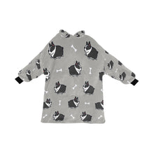 Load image into Gallery viewer, Plumpy Boston Terrier Love Blanket Hoodie for Women-Apparel-Apparel, Blankets-DarkGray-ONE SIZE-13