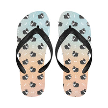 Load image into Gallery viewer, Plumpy Boston Terrier Love Unisex Flip Flop Slippers - 5 Colors-Footwear-Accessories, Boston Terrier, Slippers-Peach Horizon (soft orange to peach)-S-3