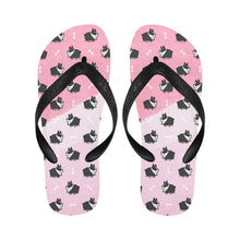 Load image into Gallery viewer, Plumpy Boston Terrier Love Unisex Flip Flop Slippers - 5 Colors-Footwear-Accessories, Boston Terrier, Slippers-Cotton Candy Whisper (pale pink to white)-S-5