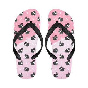 Plumpy Boston Terrier Love Unisex Flip Flop Slippers - 5 Colors-Footwear-Accessories, Boston Terrier, Slippers-Cotton Candy Whisper (pale pink to white)-S-5
