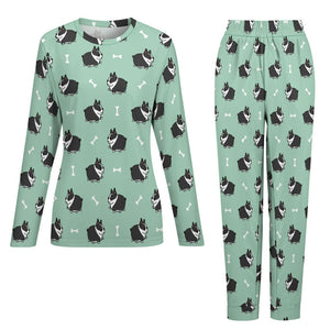 Plumpy Boston Terrier Love Women's Soft Pajama Set - 4 Colors-Pajamas-Apparel, Boston Terrier, Pajamas-13