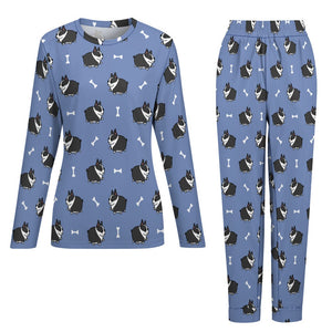 Plumpy Boston Terrier Love Women's Soft Pajama Set - 4 Colors-Pajamas-Apparel, Boston Terrier, Pajamas-19