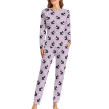 Load image into Gallery viewer, Plumpy Boston Terrier Love Women&#39;s Soft Pajama Set - 4 Colors-Pajamas-Apparel, Boston Terrier, Pajamas-8