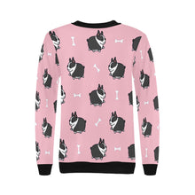 Load image into Gallery viewer, Plumpy Boston Terrier Love Women&#39;s Sweatshirt-Apparel-Apparel, Boston Terrier, Sweatshirt-3