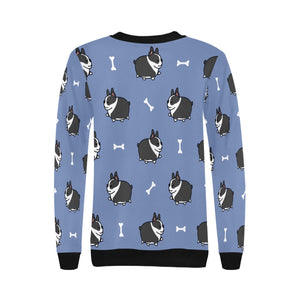 Plumpy Boston Terrier Love Women's Sweatshirt-Apparel-Apparel, Boston Terrier, Sweatshirt-7