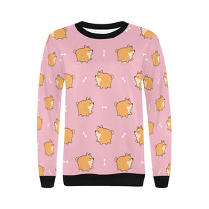 Plumpy Shiba Inu Love Women's Sweatshirt-Apparel-Apparel, Shiba Inu, Sweatshirt-11
