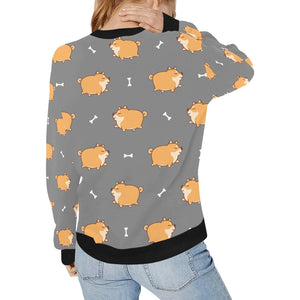 Plumpy Shiba Inu Love Women's Sweatshirt-Apparel-Apparel, Shiba Inu, Sweatshirt-7