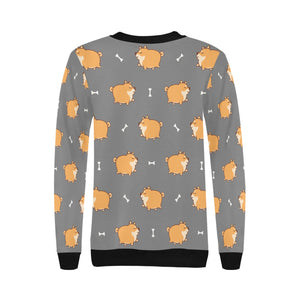Plumpy Shiba Inu Love Women's Sweatshirt-Apparel-Apparel, Shiba Inu, Sweatshirt-9