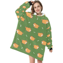 Load image into Gallery viewer, Plumpy Shiba Love Blanket Hoodie for Women-Apparel-Apparel, Blankets-9