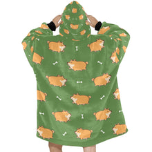 Load image into Gallery viewer, Plumpy Shiba Love Blanket Hoodie for Women-Apparel-Apparel, Blankets-8