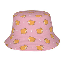Load image into Gallery viewer, Plumpy Shiba Love Bucket Hat-Hats &amp; Caps-Light Pink-One Size-9