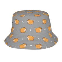 Load image into Gallery viewer, Plumpy Shiba Love Bucket Hat-Hats &amp; Caps-Parisian Gray-One Size-17