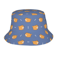 Load image into Gallery viewer, Plumpy Shiba Love Bucket Hat-Hats &amp; Caps-Slate Blue-One Size-33