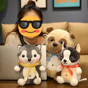 Plush Cotton Dog Stuffed Animals - Boston Terrier / French Bulldog, Husky, and Pug-Dogs, Home Decor, Soft Toy, Stuffed Animal-19