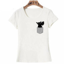 Load image into Gallery viewer, Pocket Scottish Terrier Womens T ShirtApparelWhiteM