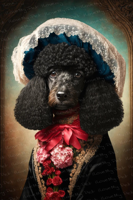 Poise and Pedigree Black Poodle Wall Art Poster-Art-Dog Art, Home Decor, Poodle, Poster-1