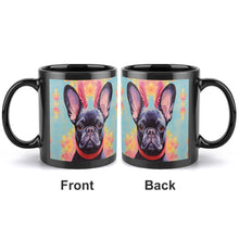Load image into Gallery viewer, Poise and Petals Black French Bulldog Coffee Mug-2