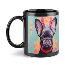 Load image into Gallery viewer, Poise and Petals Black French Bulldog Coffee Mug-5