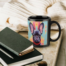 Load image into Gallery viewer, Poise and Petals Black French Bulldog Coffee Mug-6